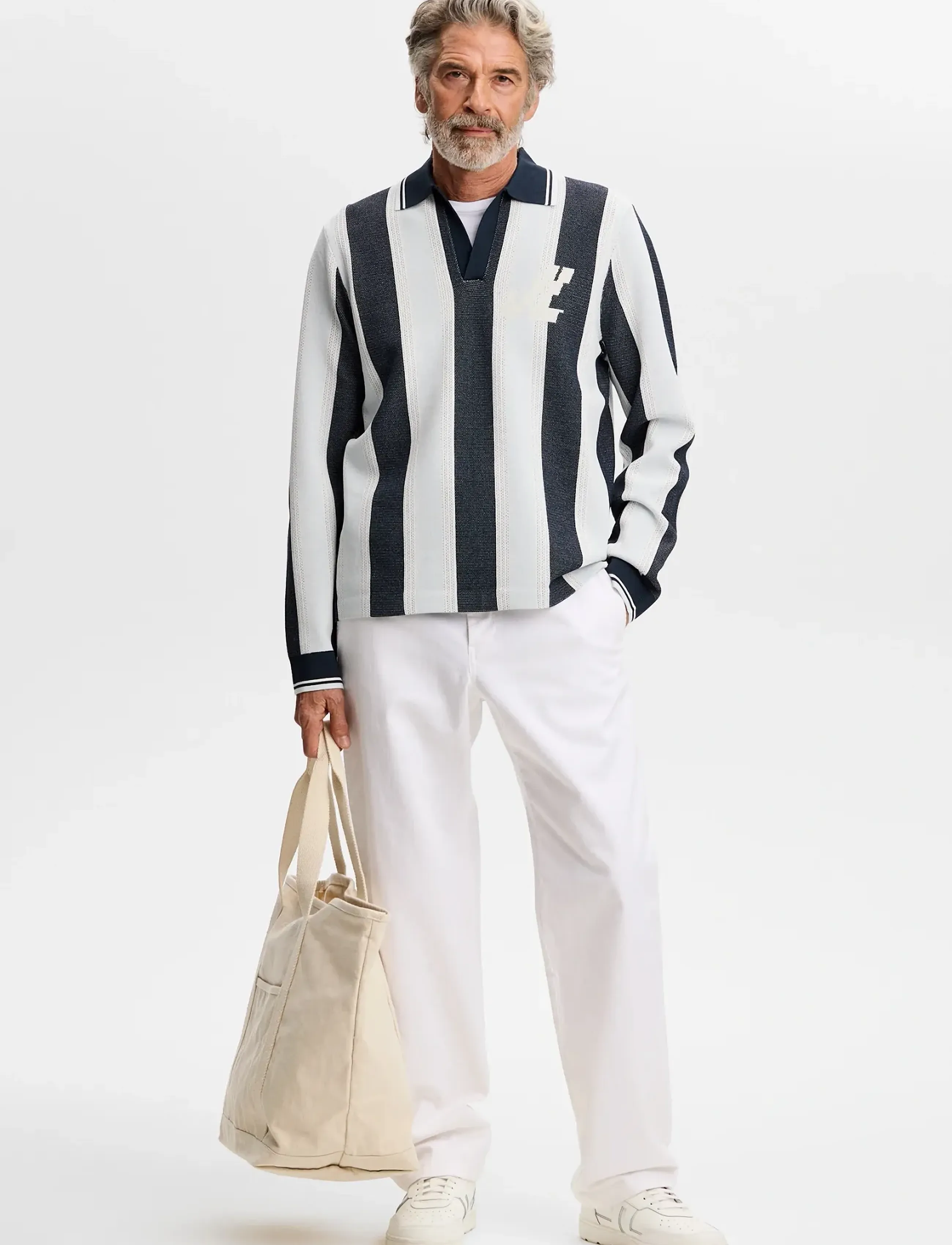 Silas Stripe Polo Knit 3