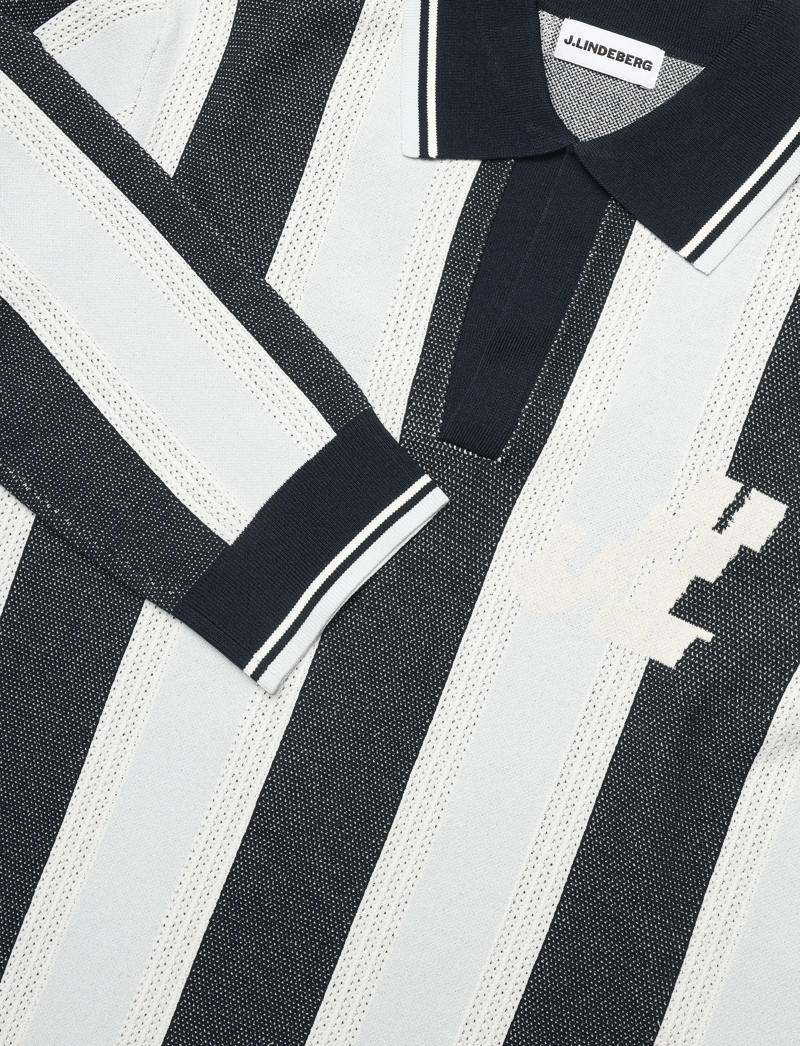 J. Lindeberg Silas Stripe Polo Knit (JLEFMKW15444) - Knitted polos