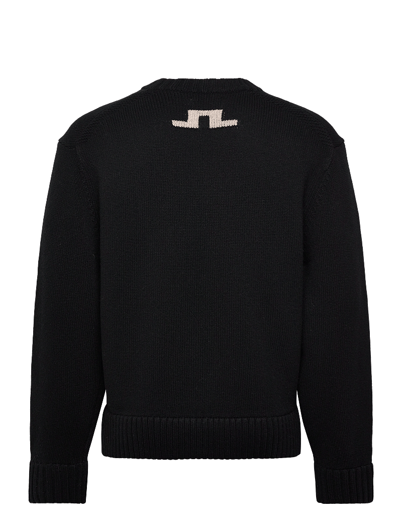 J. Lindeberg - Fabian Graphic Knit Sweater - rundhalsad - black - 2