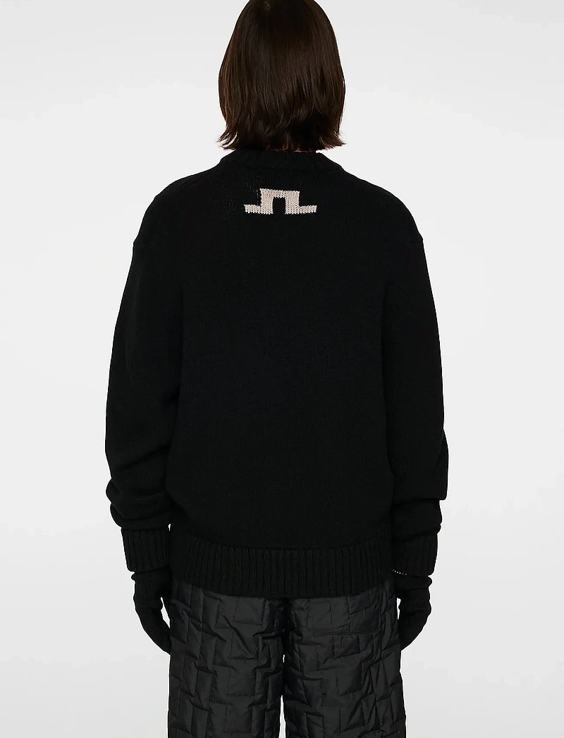 J. Lindeberg - Fabian Graphic Knit Sweater - rundhalsad - black - 3