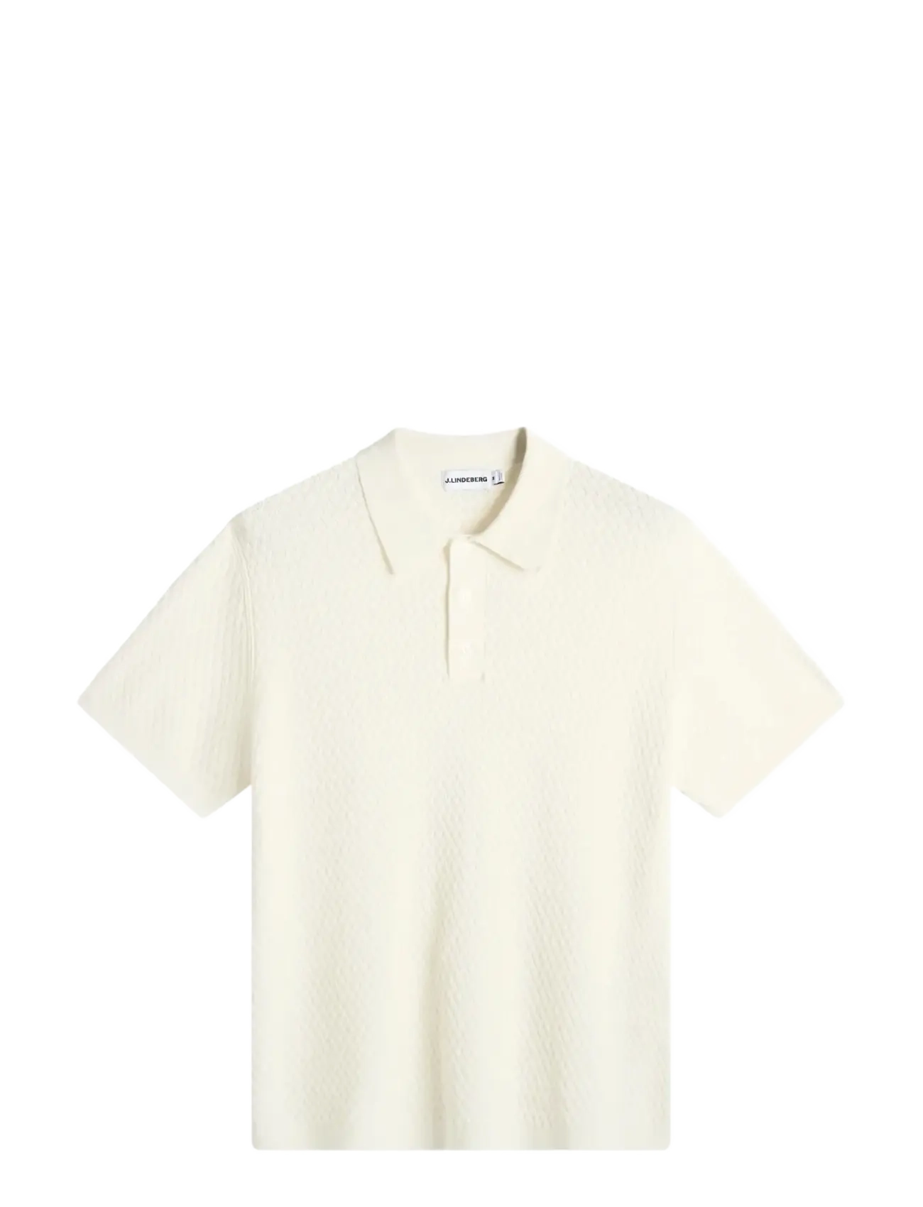 J. Lindeberg Jacques Structure Knit Polo - Stickade pikéer - TOFU / cream