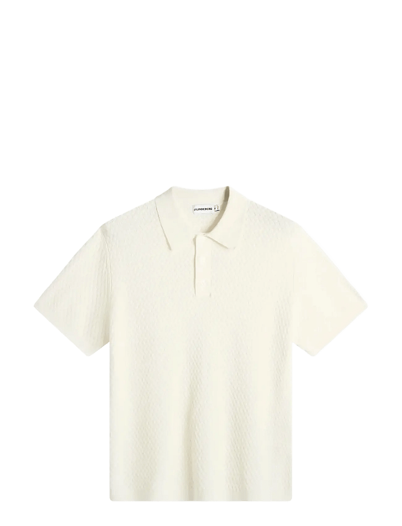 J. Lindeberg - Jacques Structure Knit Polo - polostrik - tofu - 1