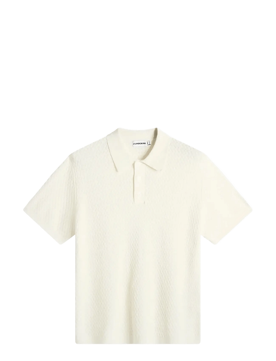 J. Lindeberg - Jacques Structure Knit Polo - kootud polosärgid - tofu - 1