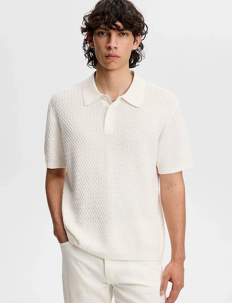 J. Lindeberg - Jacques Structure Knit Polo - polostrik - tofu - 0