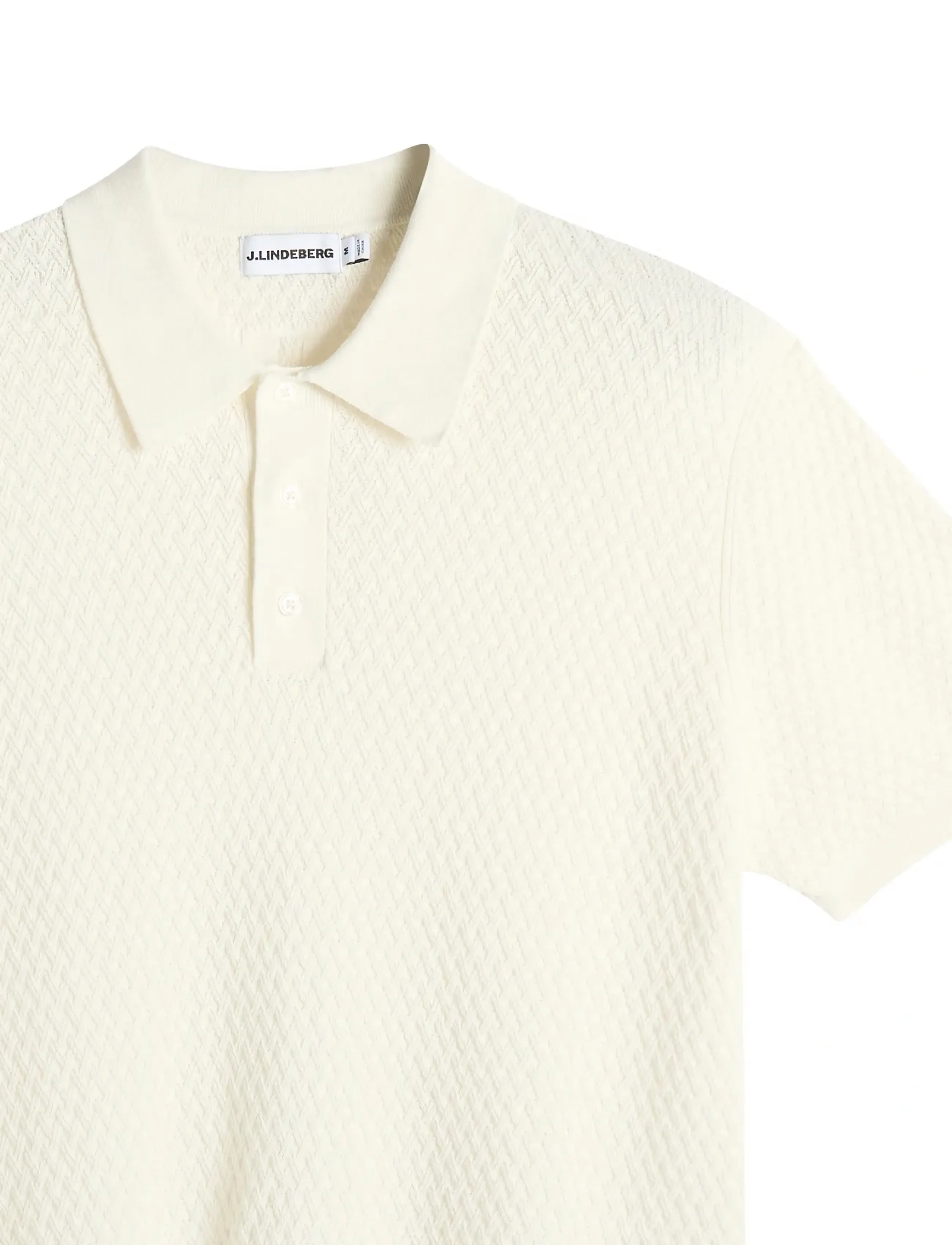 J. Lindeberg - Jacques Structure Knit Polo - kootud polosärgid - tofu - 5
