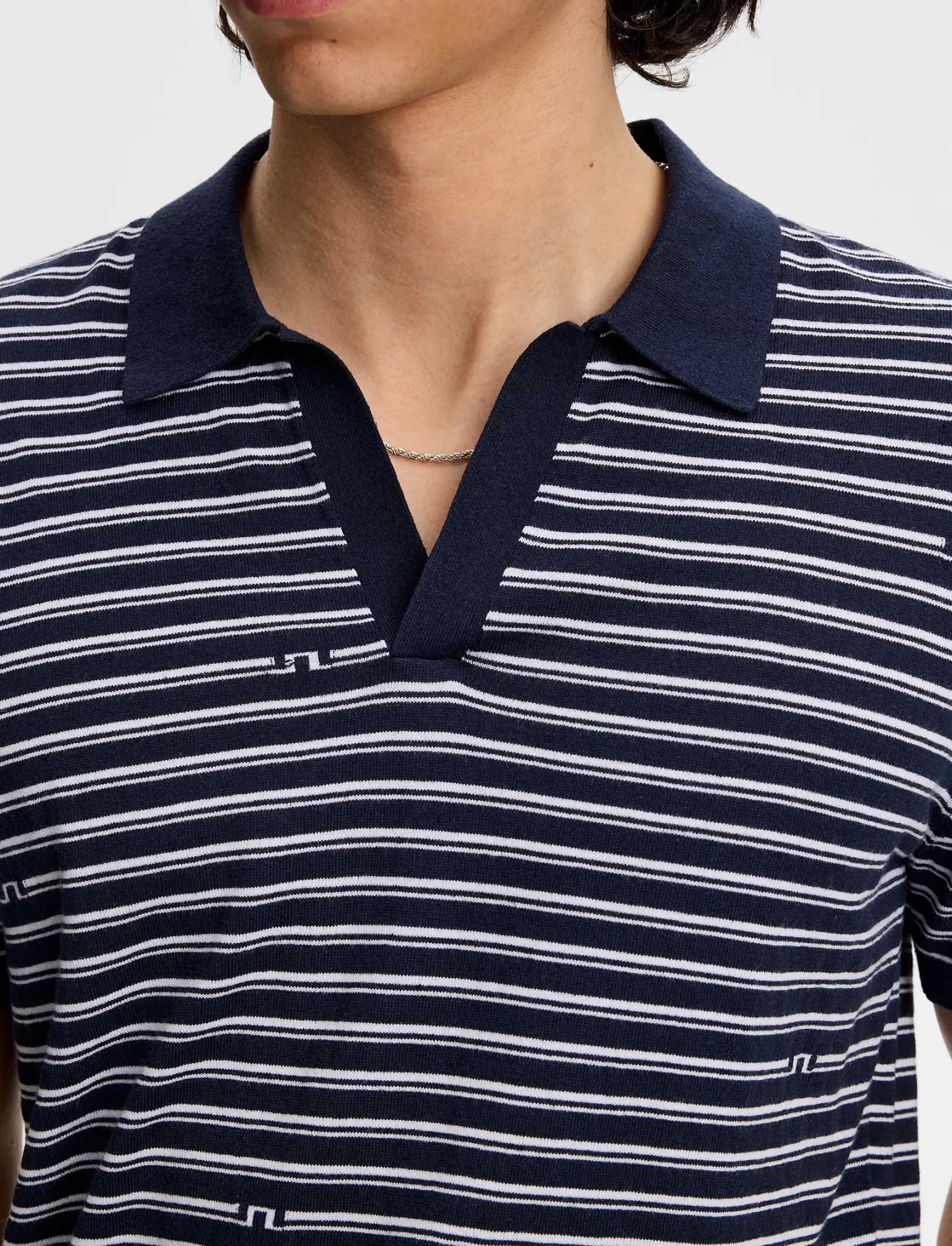 J. Lindeberg - Ben Structure Stripe Polo - piqueskjorter - bridge stripe navy - 4