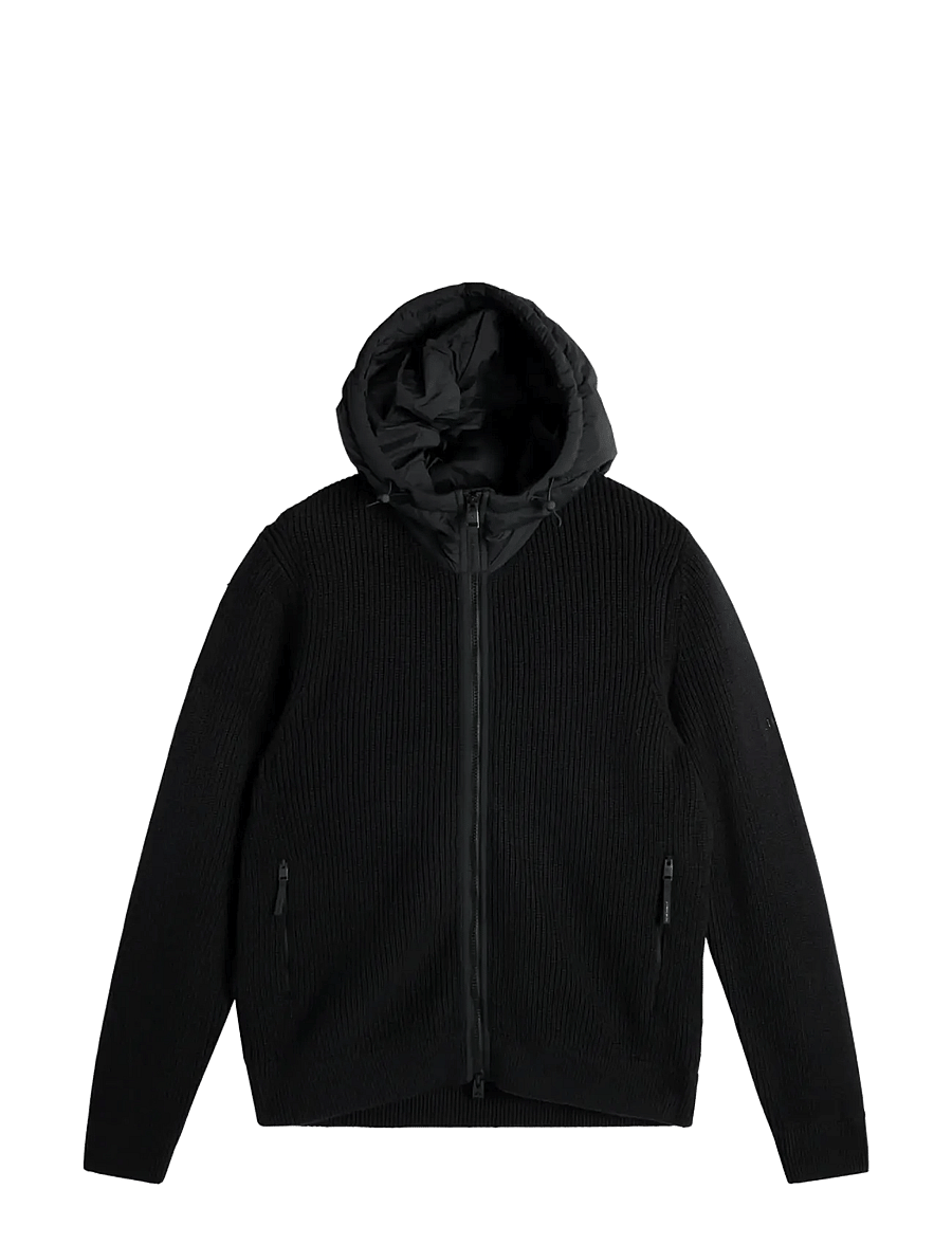 J. Lindeberg - Dorin Knit Hood Hybrid Jacket - hübriidjoped - black - 0