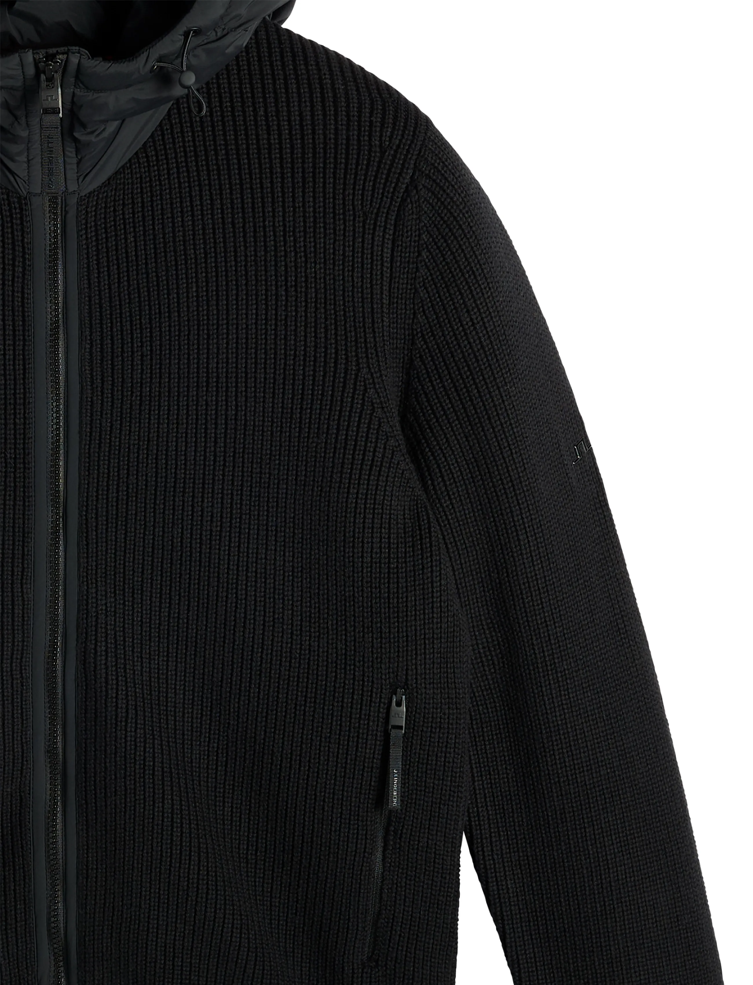 J. Lindeberg - Dorin Knit Hood Hybrid Jacket - hübriidjoped - black - 2