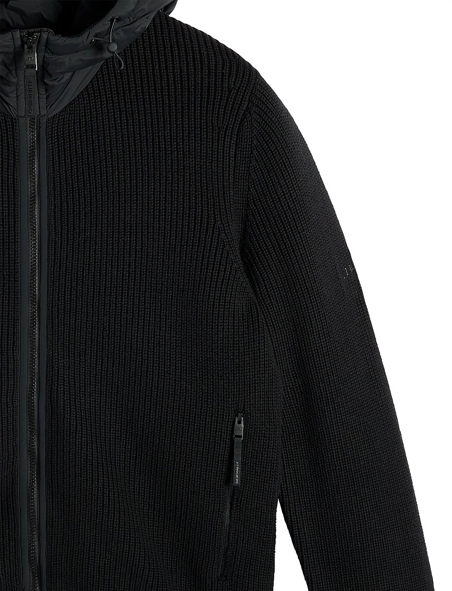 J. Lindeberg - Dorin Knit Hood Hybrid Jacket - hübriidjoped - black - 2