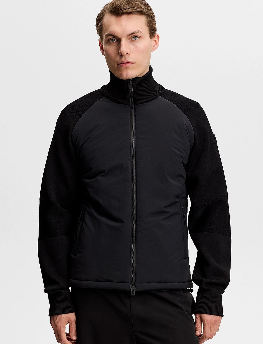 J. Lindeberg - Aeron Knit Hybrid Jacket - hübriidjoped - black - 0