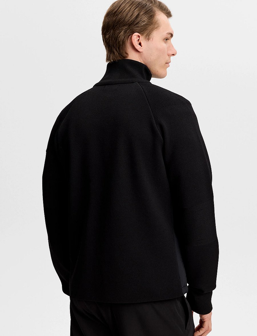 J. Lindeberg - Aeron Knit Hybrid Jacket - hübriidjoped - black - 2