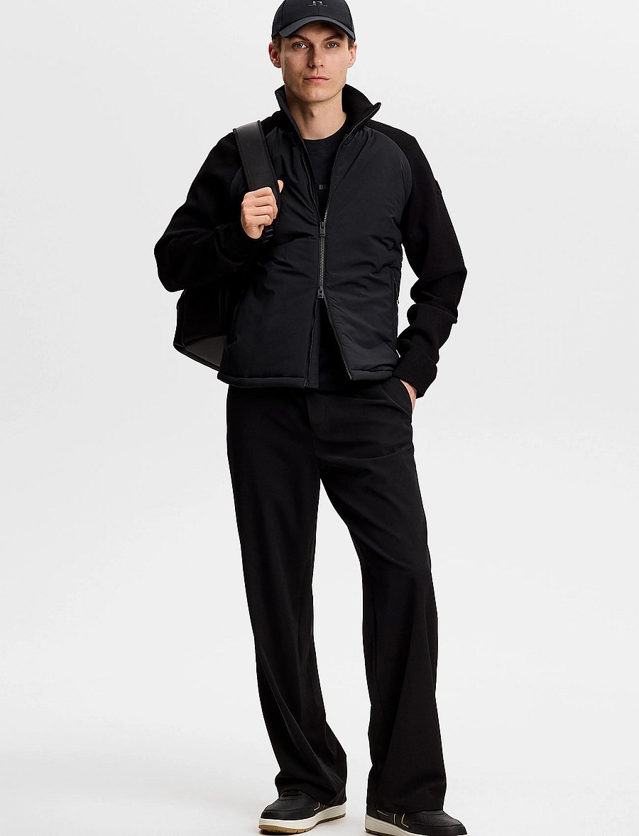 J. Lindeberg - Aeron Knit Hybrid Jacket - hübriidjoped - black - 3