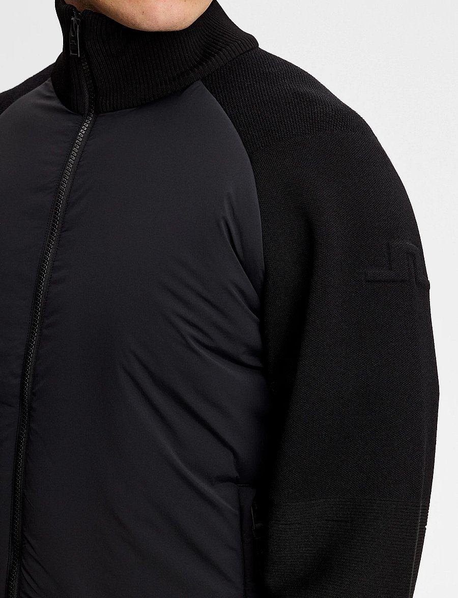 J. Lindeberg - Aeron Knit Hybrid Jacket - hübriidjoped - black - 4