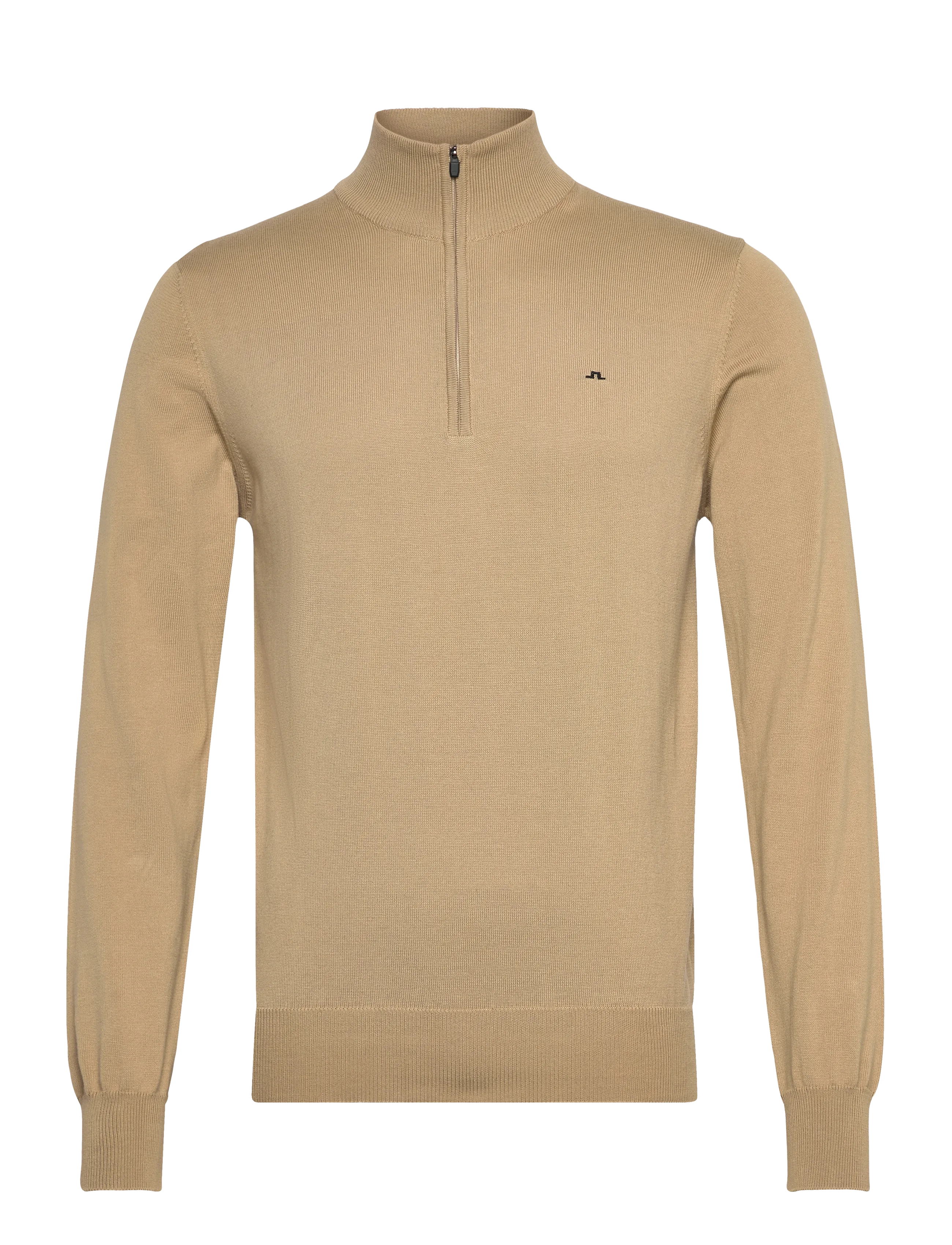 J. Lindeberg M Cotton Quarter Zip - Clothing - BATIQUE KHAKI / beige