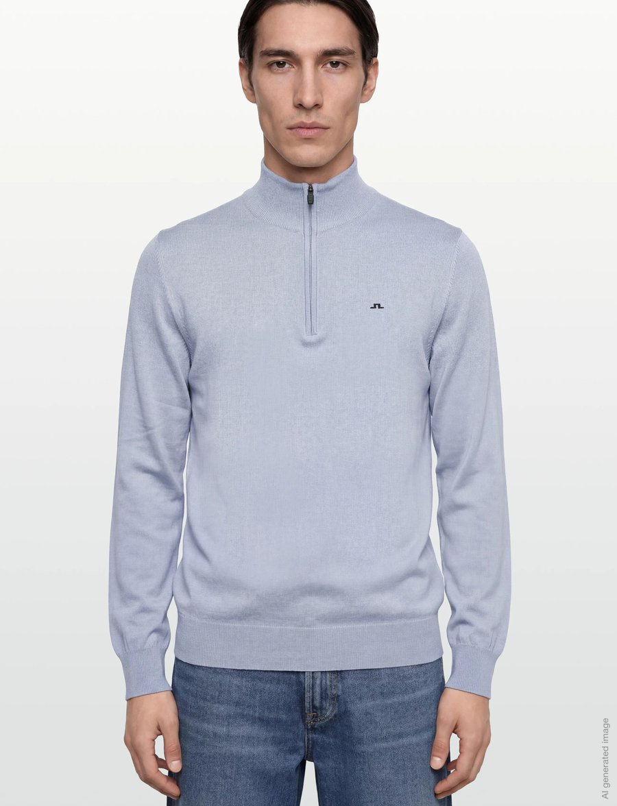 J. Lindeberg - M Cotton Quarter Zip - pullover mit halbem reißverschluss - rain washed - 3