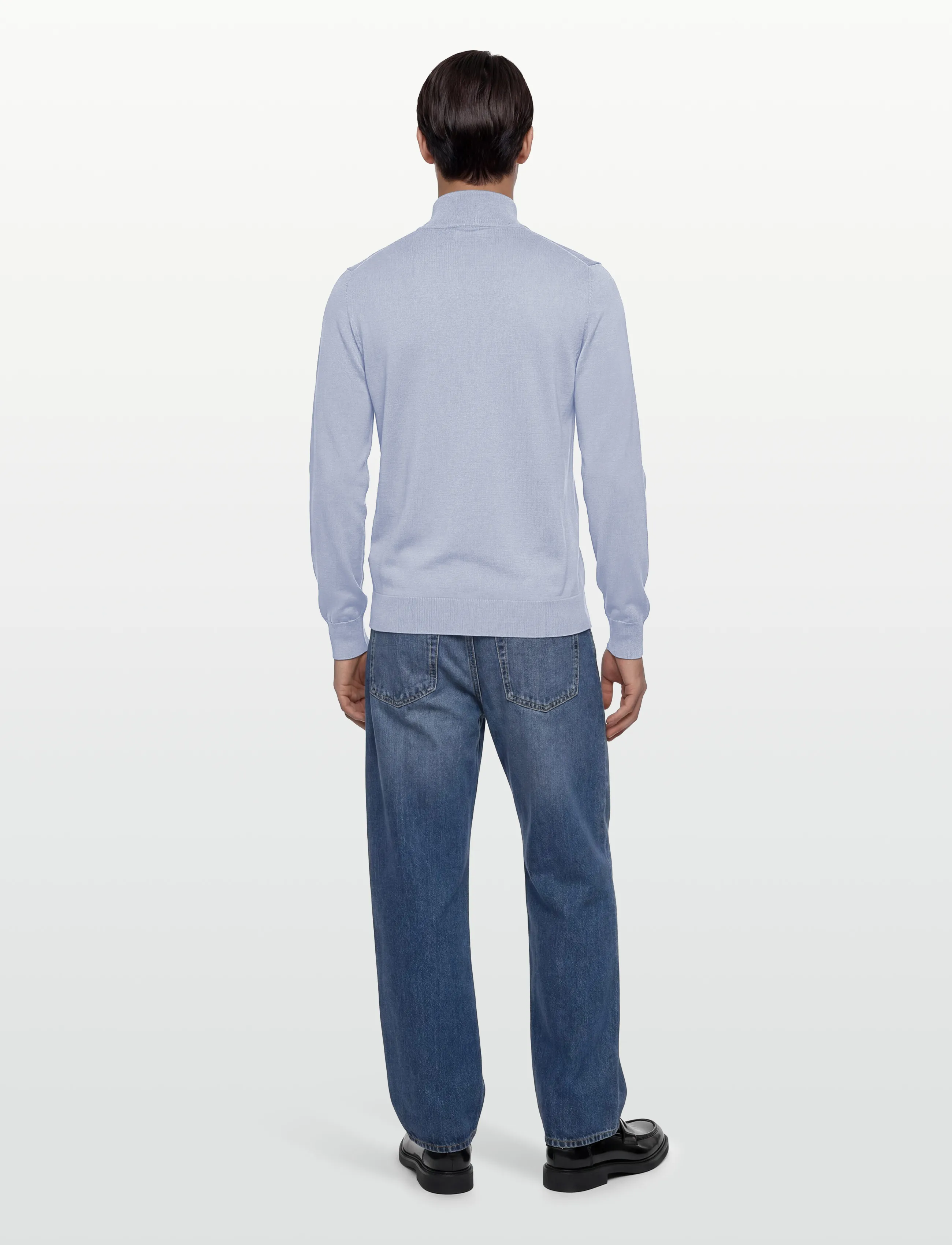 J. Lindeberg - M Cotton Quarter Zip - pullover mit halbem reißverschluss - rain washed - 4