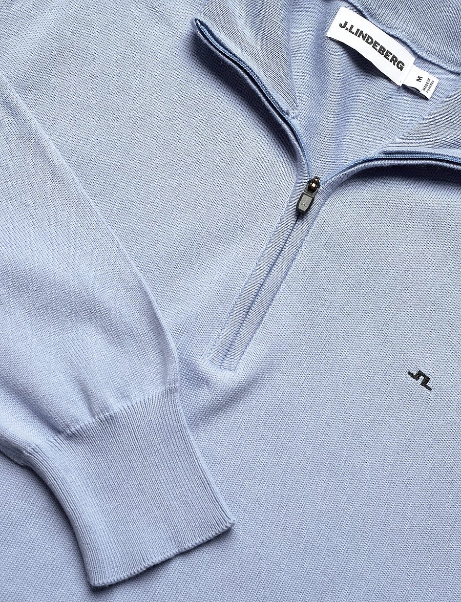 J. Lindeberg - M Cotton Quarter Zip - pullover mit halbem reißverschluss - rain washed - 5