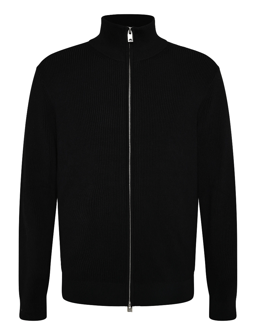 J. Lindeberg - Alexis Full Zip Cardigan - pullover mit durchgehendem reißverschluss - black - 1