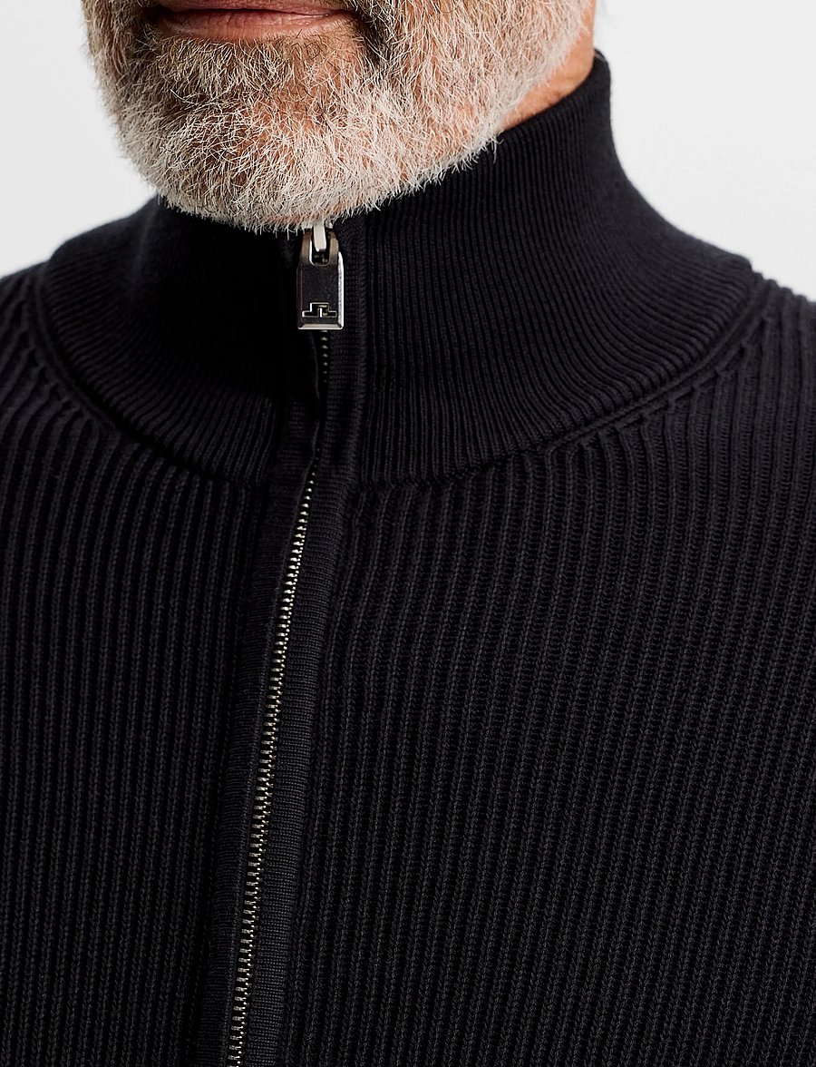 J. Lindeberg - Alexis Full Zip Cardigan - full zip tröjor - black - 4