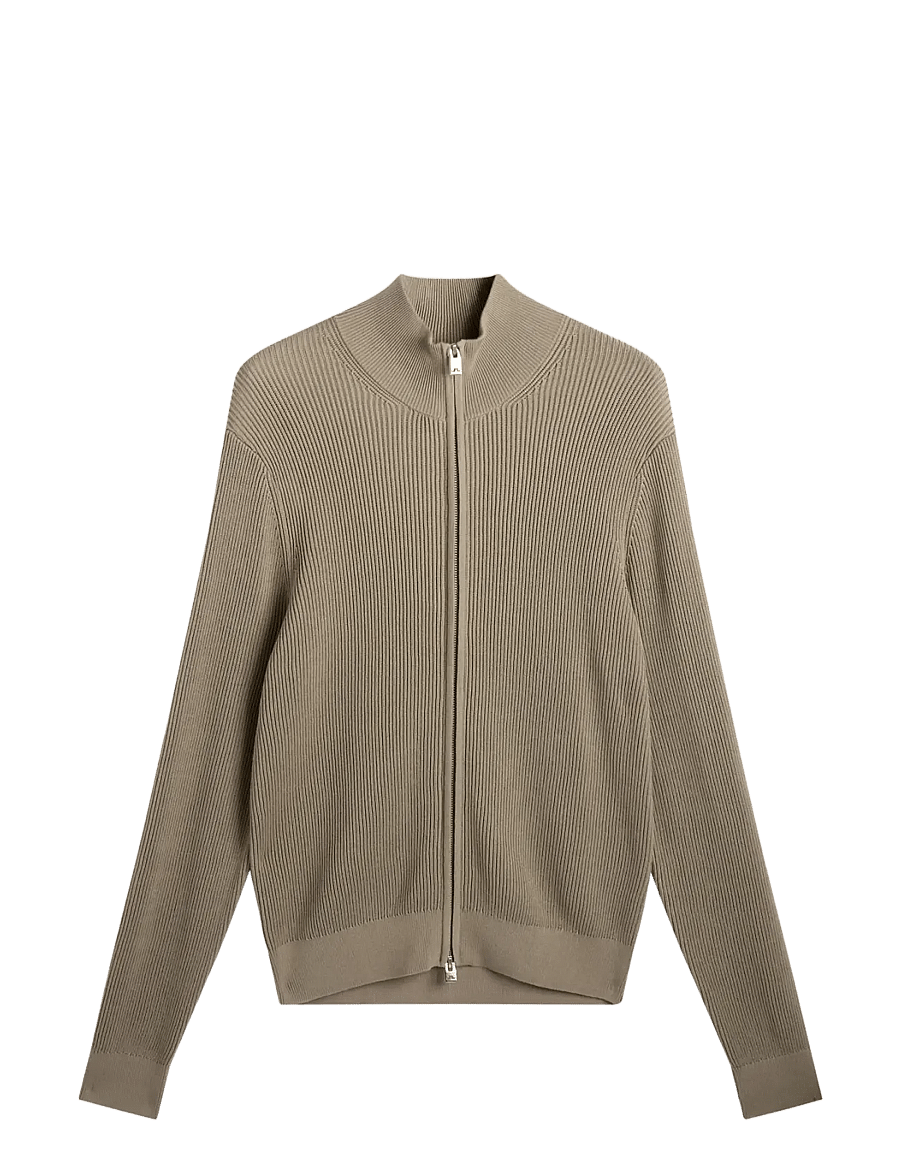 J. Lindeberg - Alexis Full Zip Cardigan - pullover mit durchgehendem reißverschluss - brindle - 0