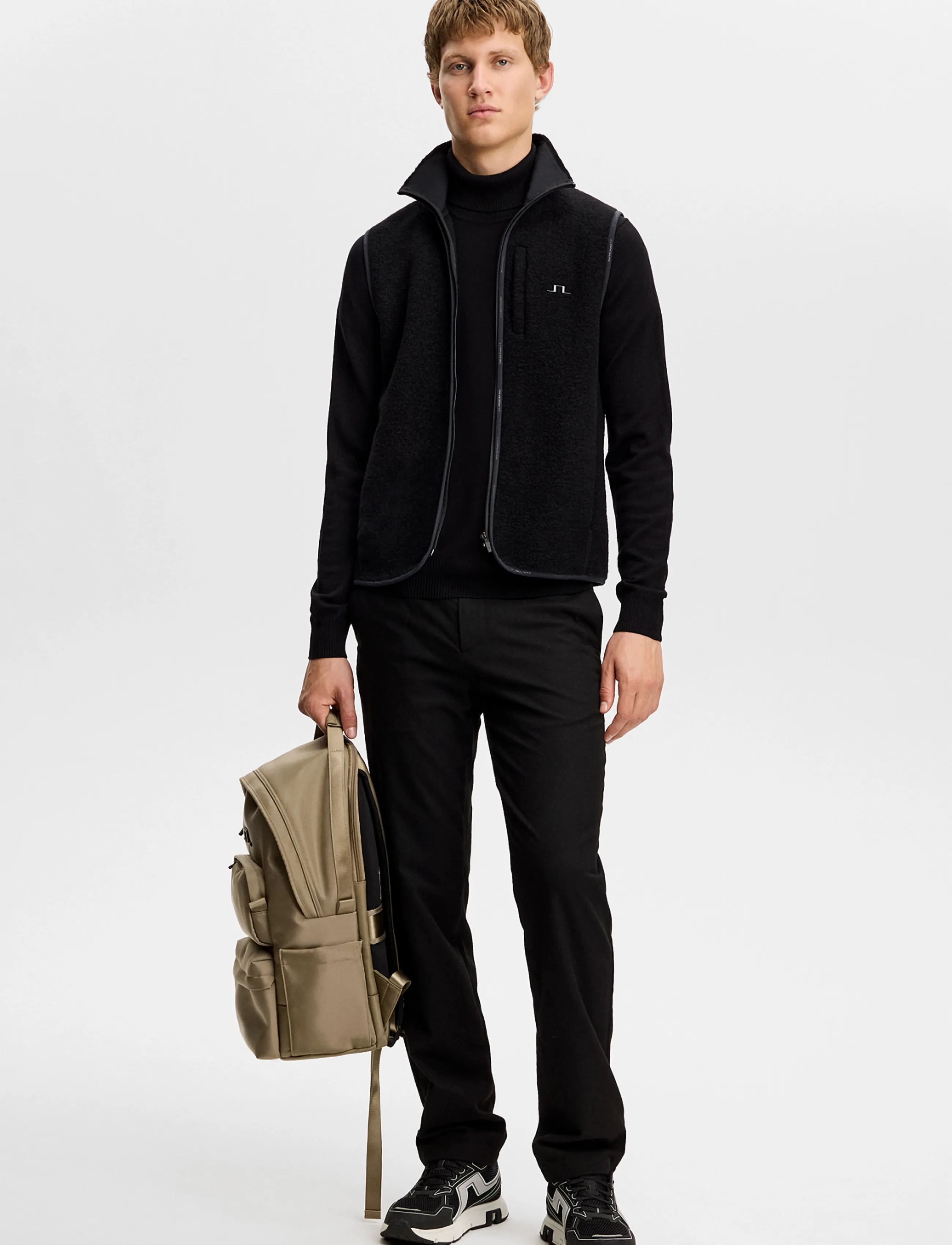J. Lindeberg - Kaden Merino Turtle Neck - polokrage - black - 3