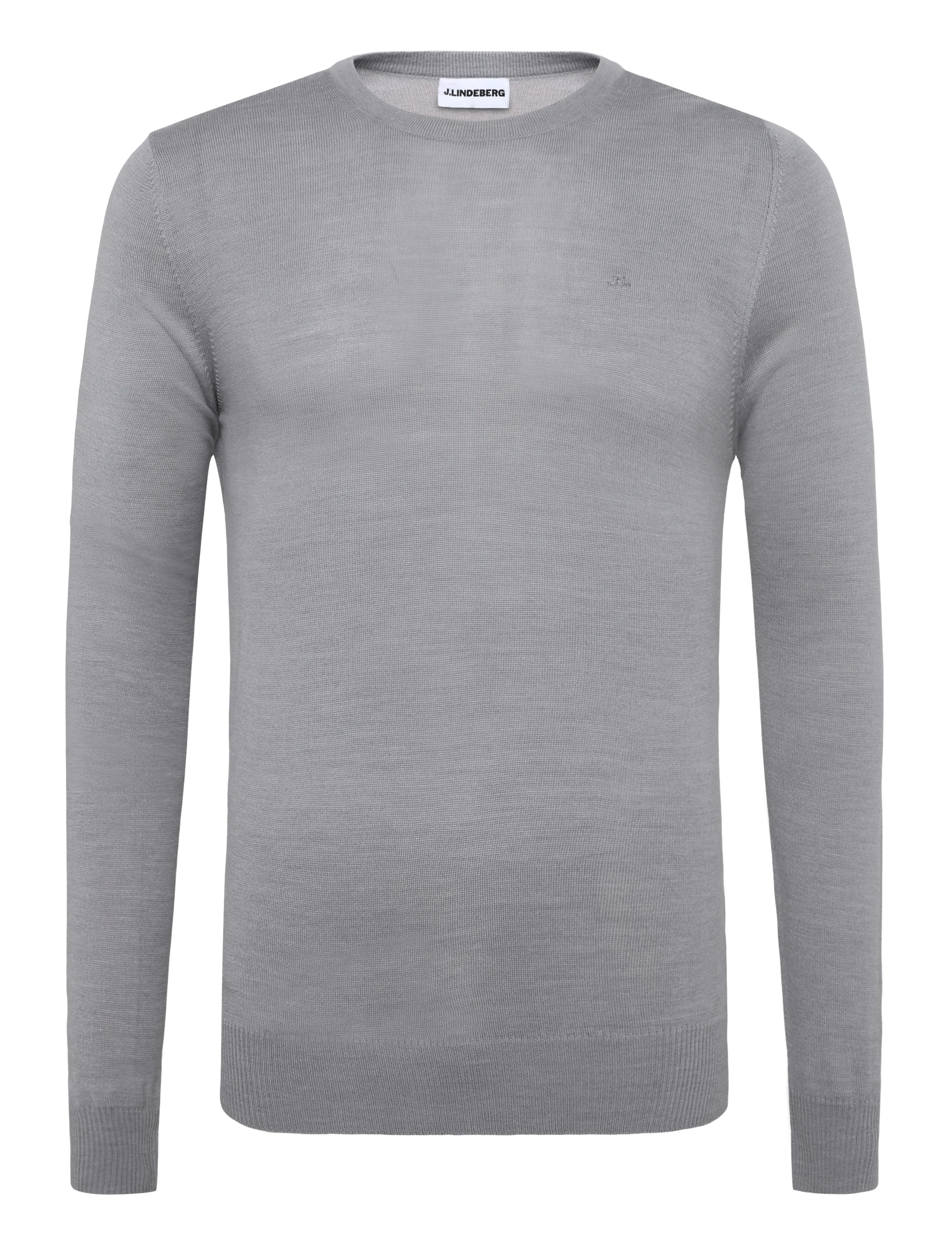 J. Lindeberg M Merino C-Neck Sweater - J.Lindeberg - MID GREY MELANGE / grey