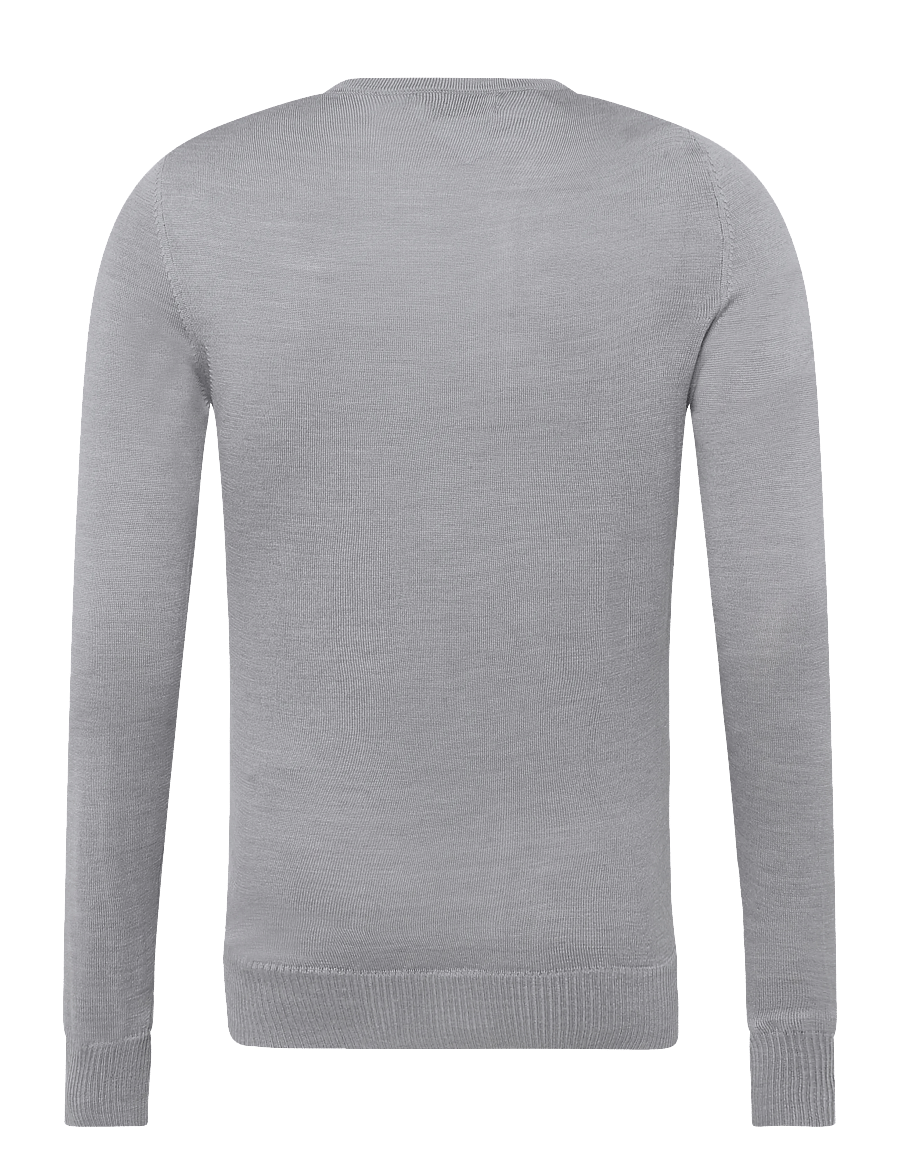 J. Lindeberg - M MERINO C-NECK SWEATER - rundhals - mid grey melange - 1
