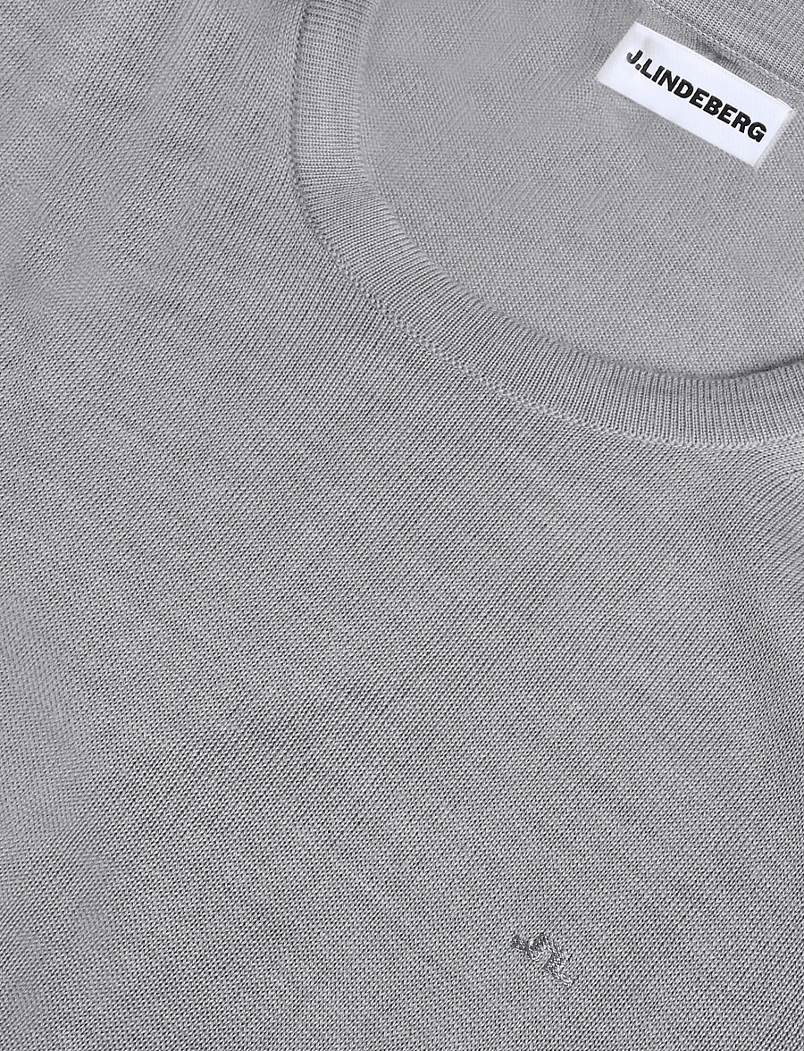J. Lindeberg - M MERINO C-NECK SWEATER - rundhals - mid grey melange - 2