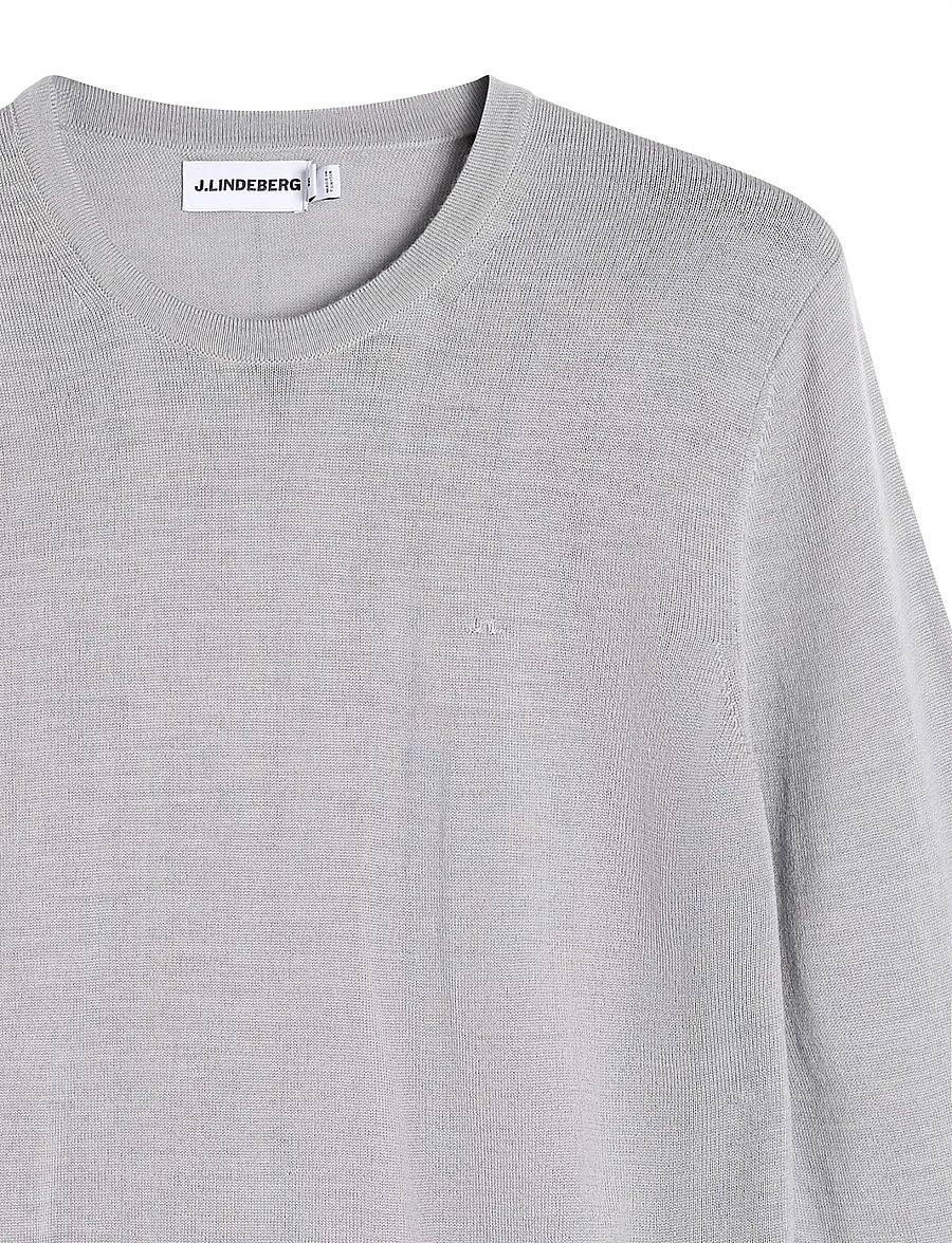 J. Lindeberg - M MERINO C-NECK SWEATER - rundhals - mid grey melange - 1