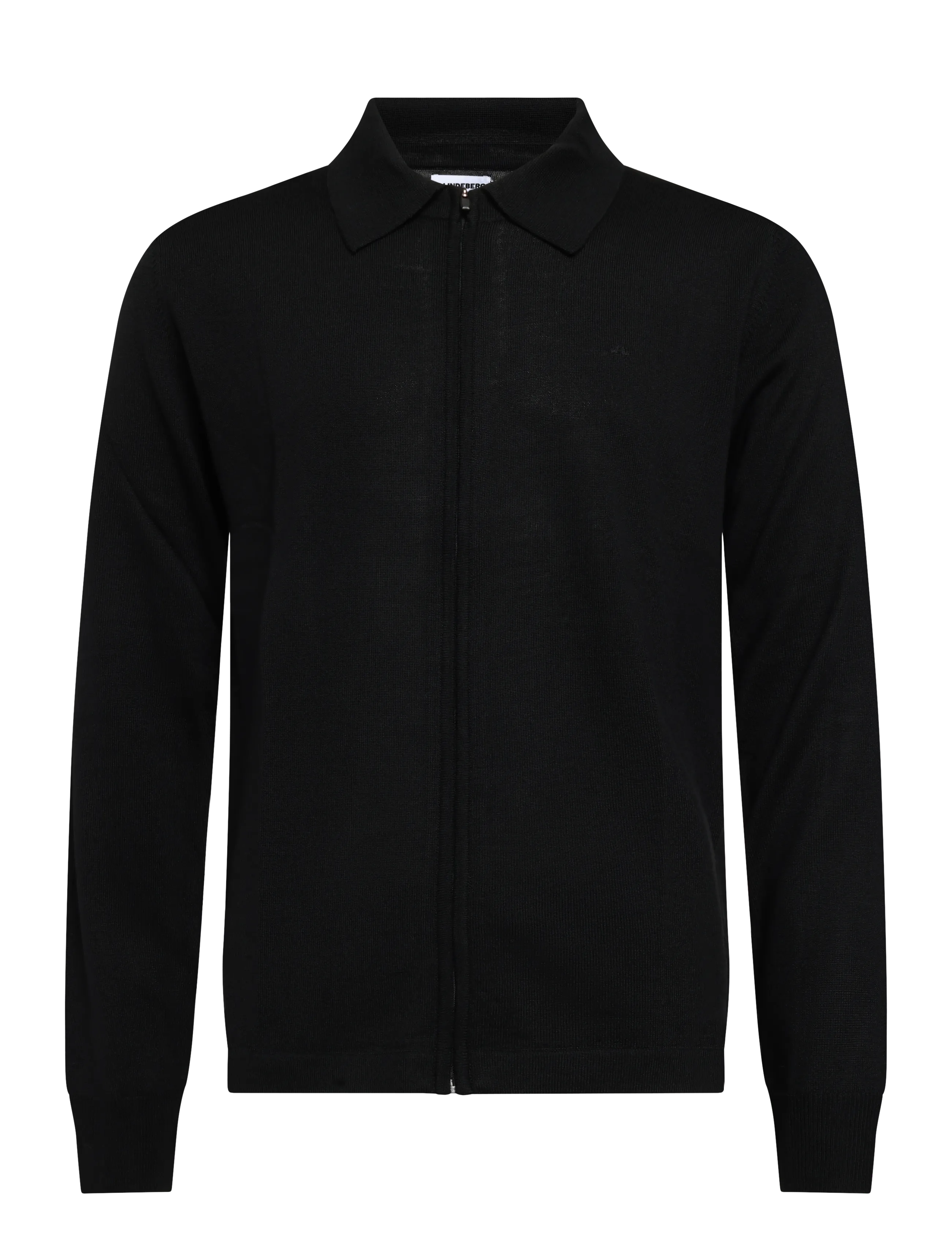 J. Lindeberg M MERINO FULL ZIP - Kleidung - BLACK / black