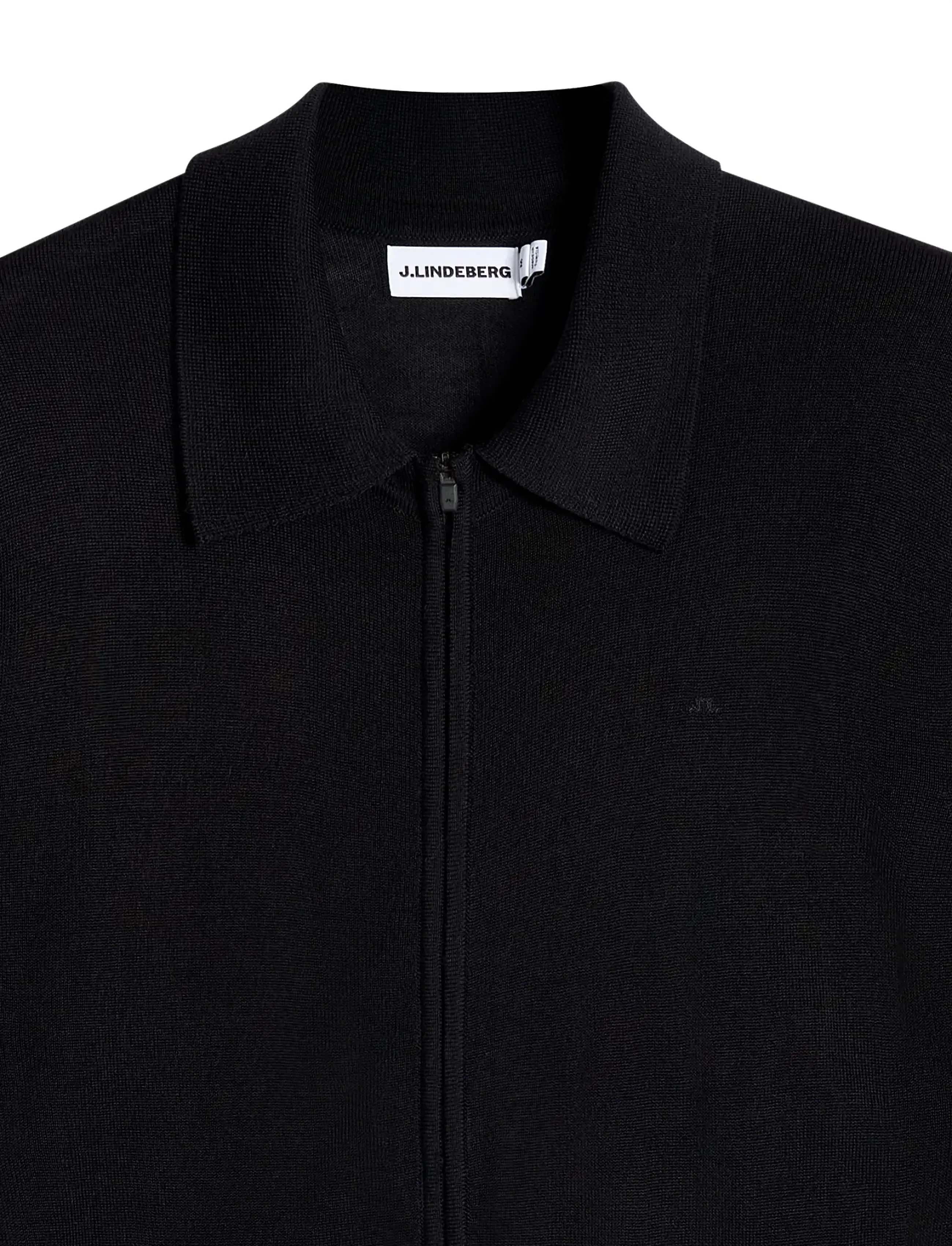 J. Lindeberg - M MERINO FULL ZIP - pullover mit durchgehendem reißverschluss - black - 1