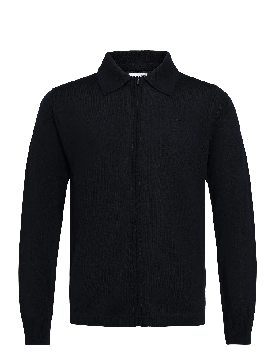 J. Lindeberg - M MERINO FULL ZIP - full zip jumpers - jl navy - 0