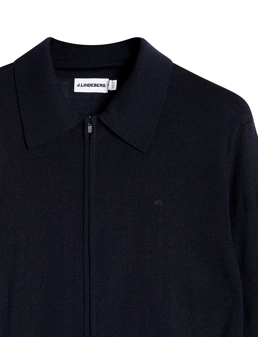 J. Lindeberg - M MERINO FULL ZIP - jl navy - 1