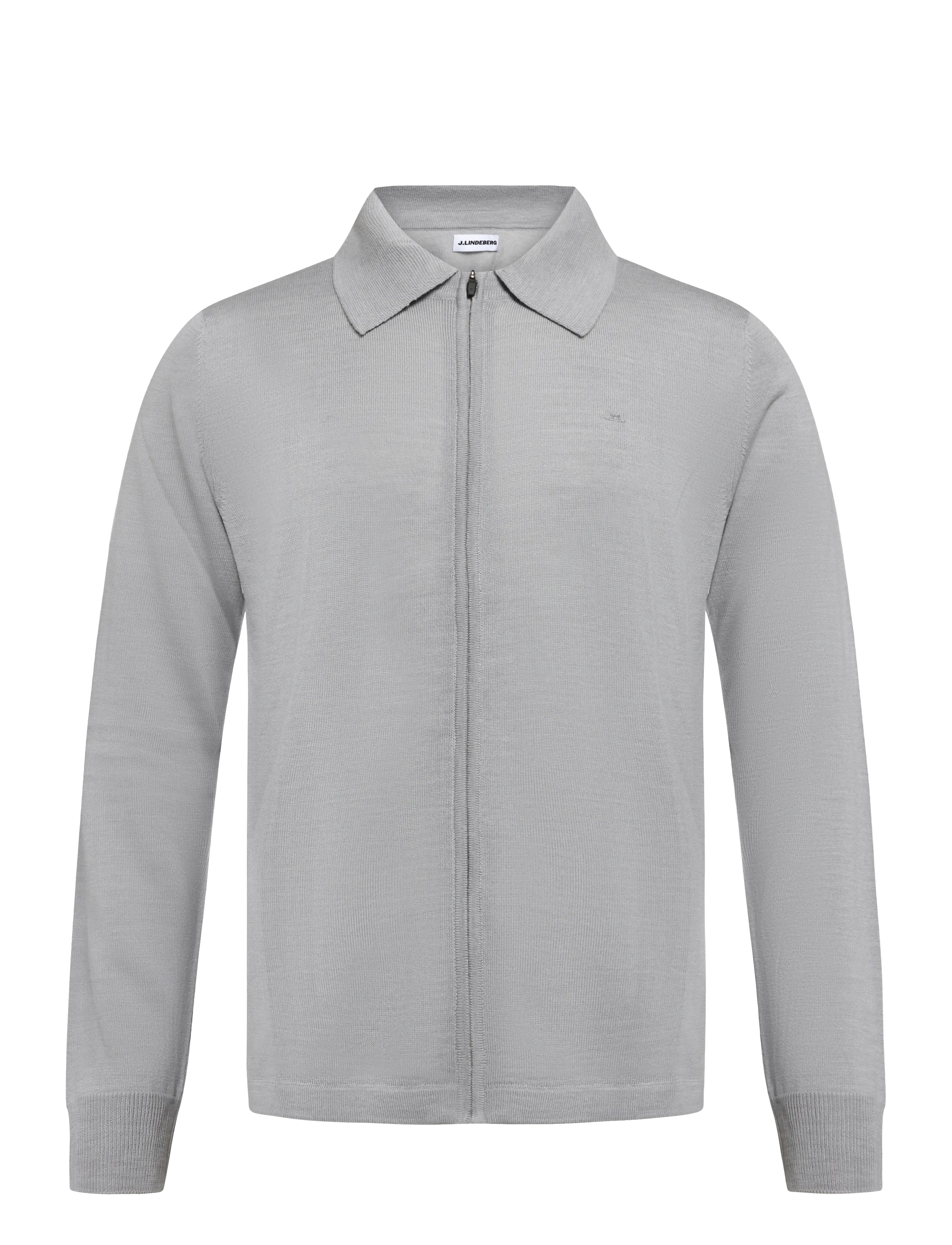 J. Lindeberg M MERINO FULL ZIP - Clothing - MID GREY MELANGE / grey