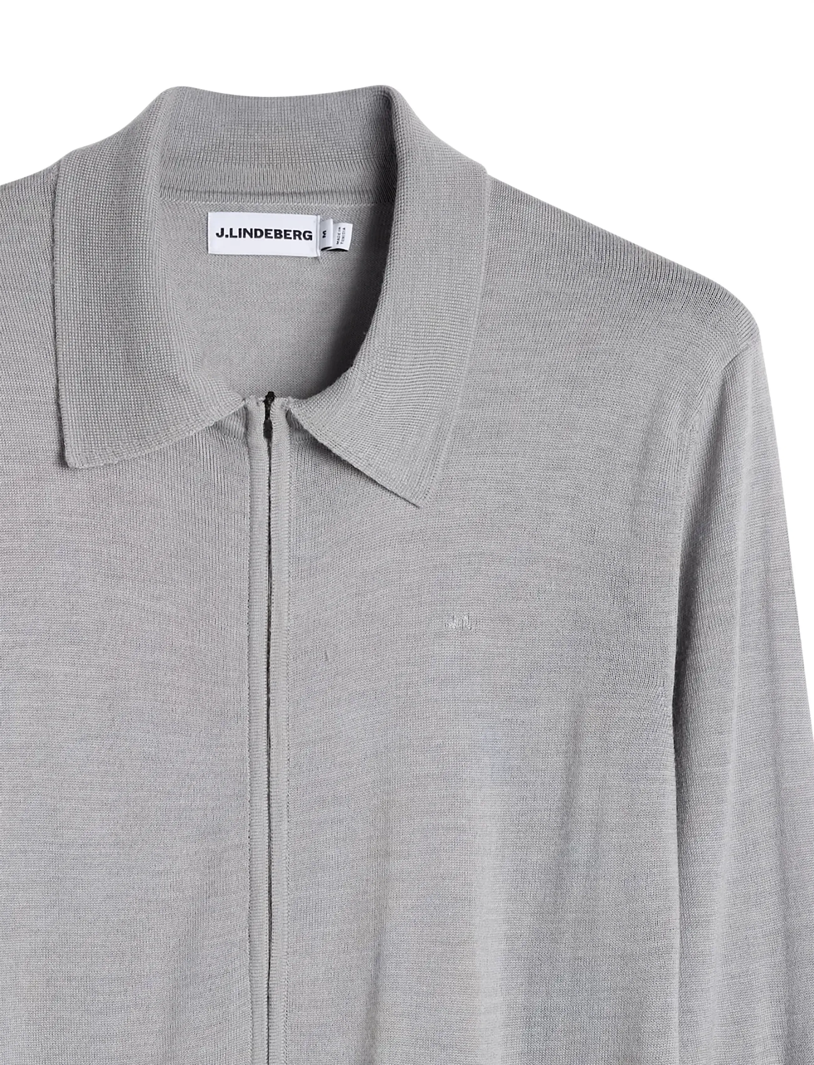 J. Lindeberg - M MERINO FULL ZIP - pullover mit durchgehendem reißverschluss - mid grey melange - 1