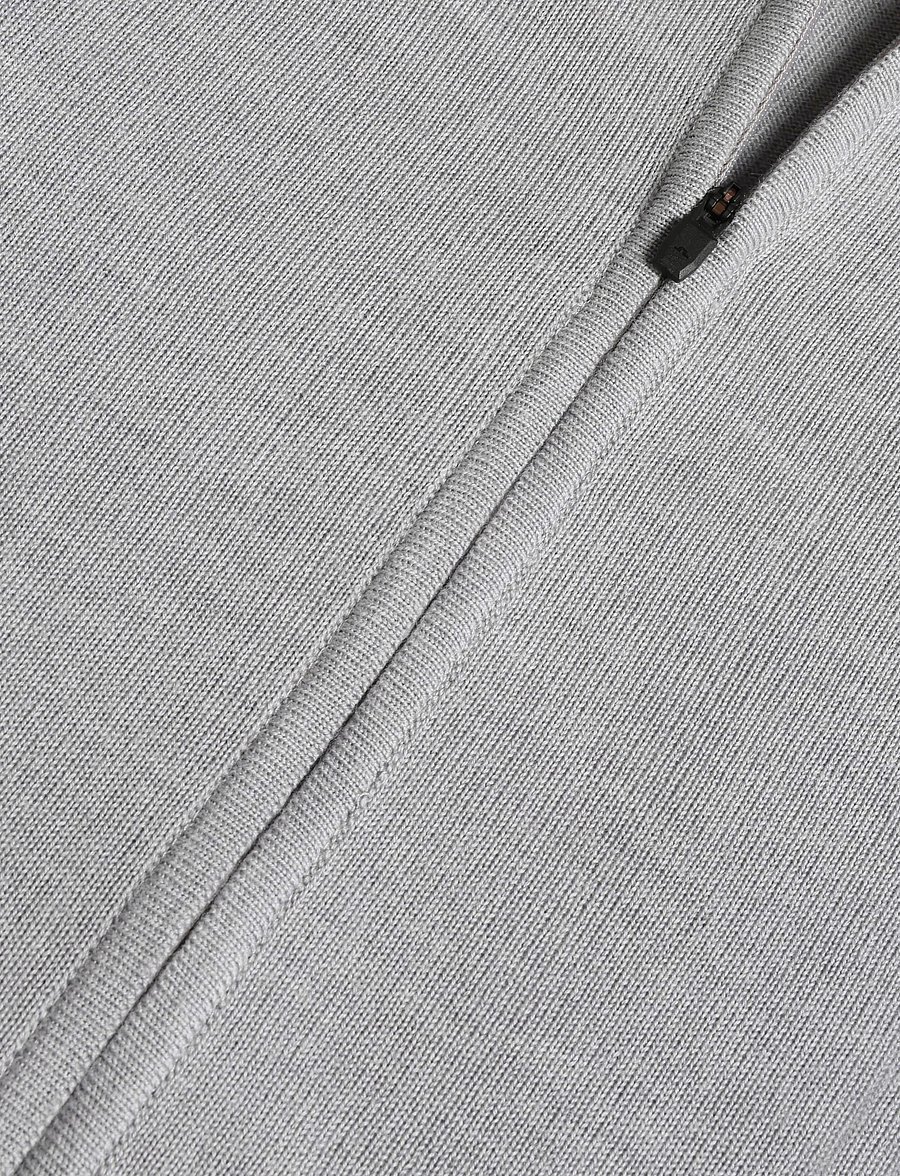 J. Lindeberg - M MERINO FULL ZIP - full zip jumpers - mid grey melange - 3