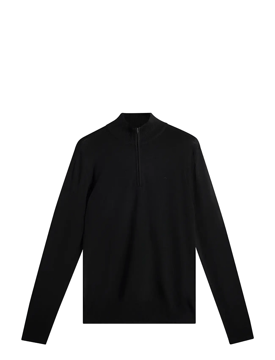 J. Lindeberg - M MERINO BLEND HALF ZIP - pullover mit halbem reißverschluss - black - 0