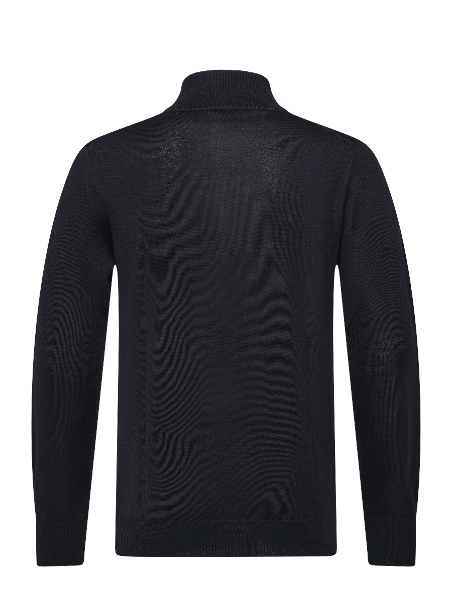 J. Lindeberg - M MERINO BLEND HALF ZIP - poolpika lukuga džemprid - black - 1