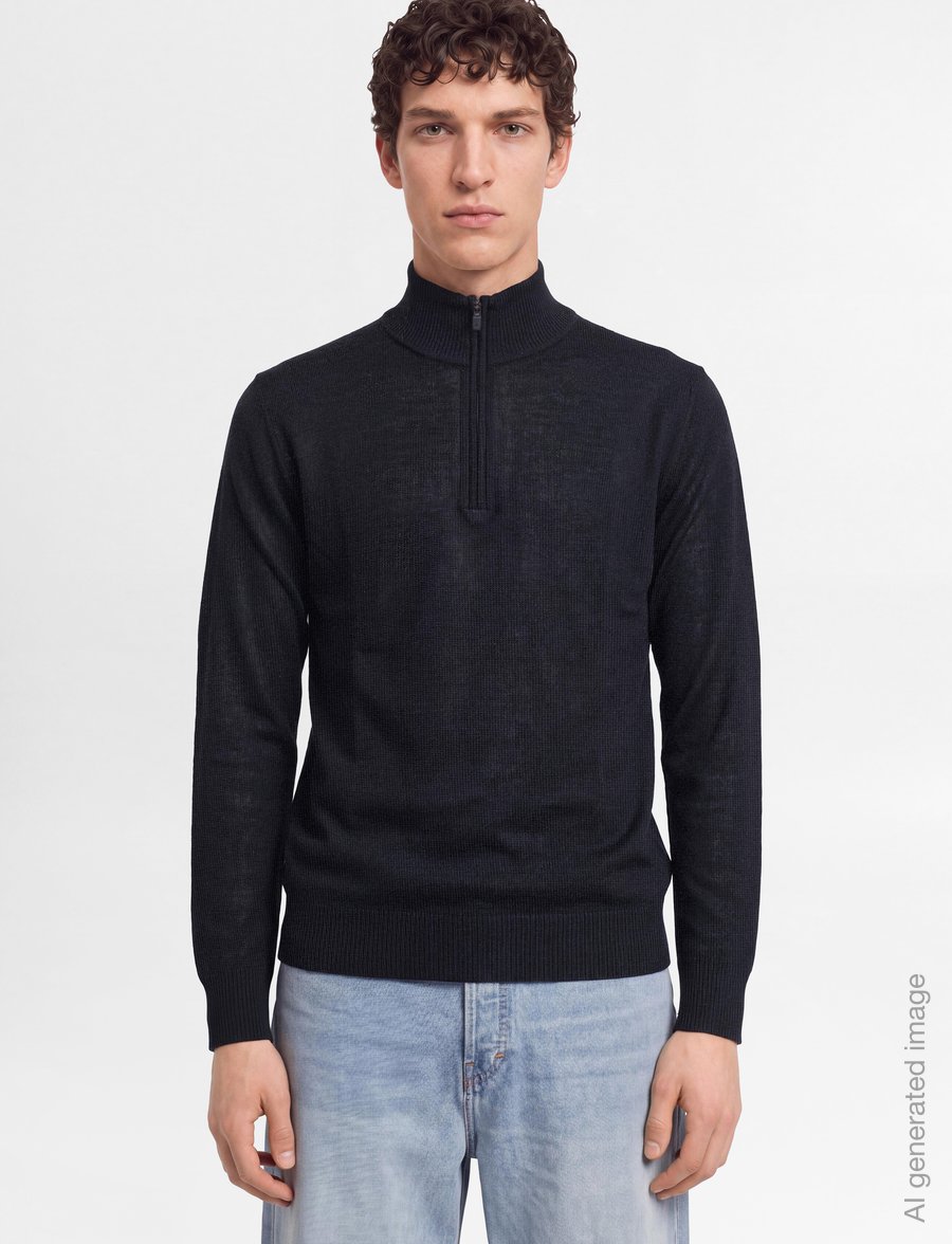 J. Lindeberg - M MERINO BLEND HALF ZIP - half zip-tröjor - black - 3