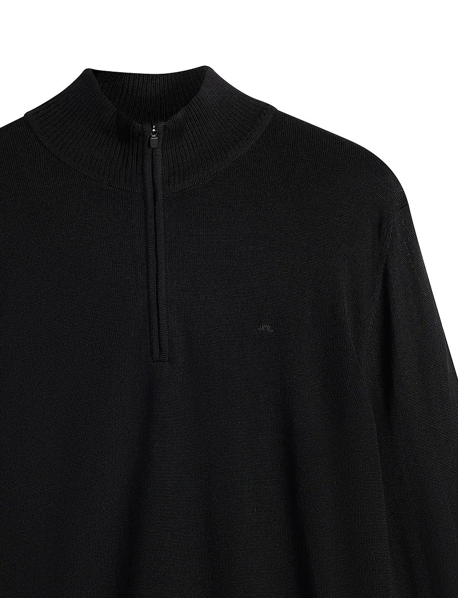 J. Lindeberg - M MERINO BLEND HALF ZIP - pullover mit halbem reißverschluss - black - 1