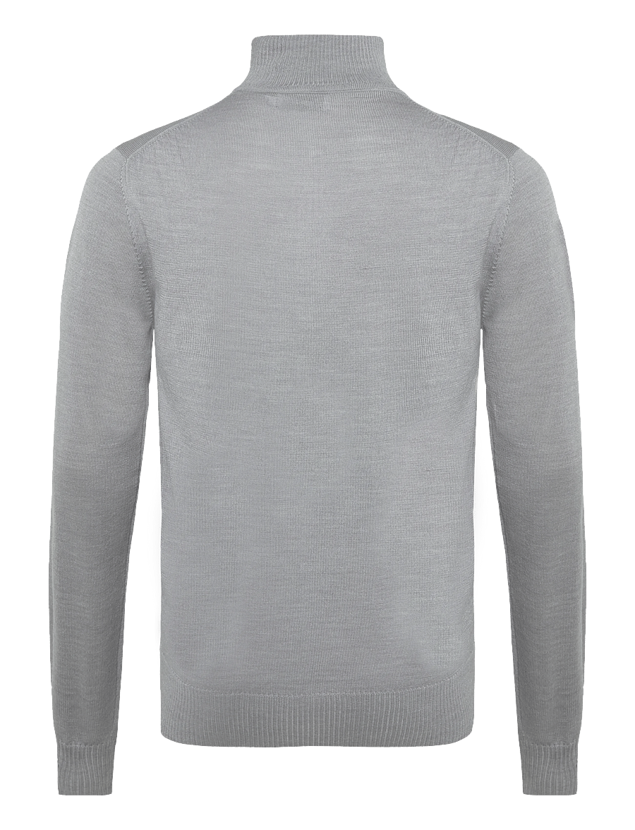J. Lindeberg - M MERINO BLEND HALF ZIP - poolpika lukuga džemprid - mid grey melange - 1