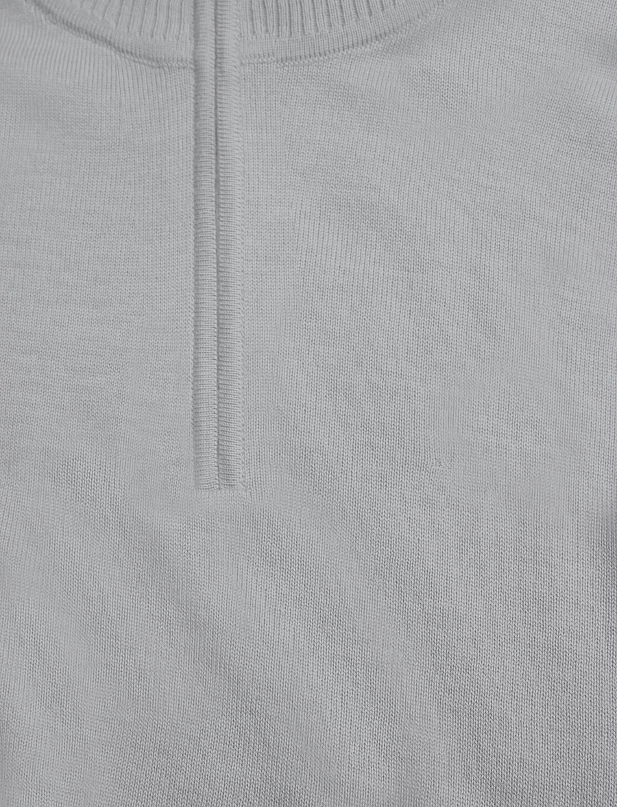 J. Lindeberg - M MERINO BLEND HALF ZIP - poolpika lukuga džemprid - mid grey melange - 2
