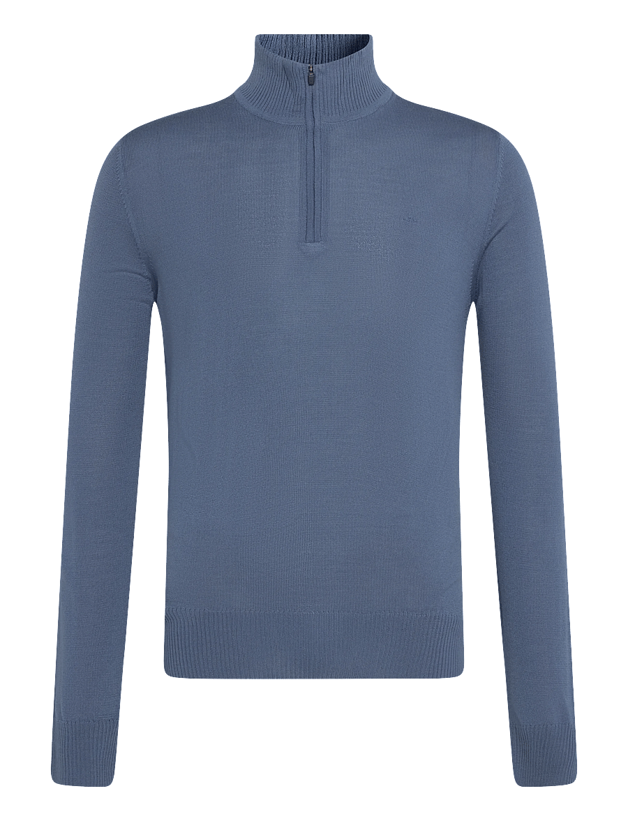 J. Lindeberg - M MERINO BLEND HALF ZIP - pullover mit halbem reißverschluss - vintage indigo - 0