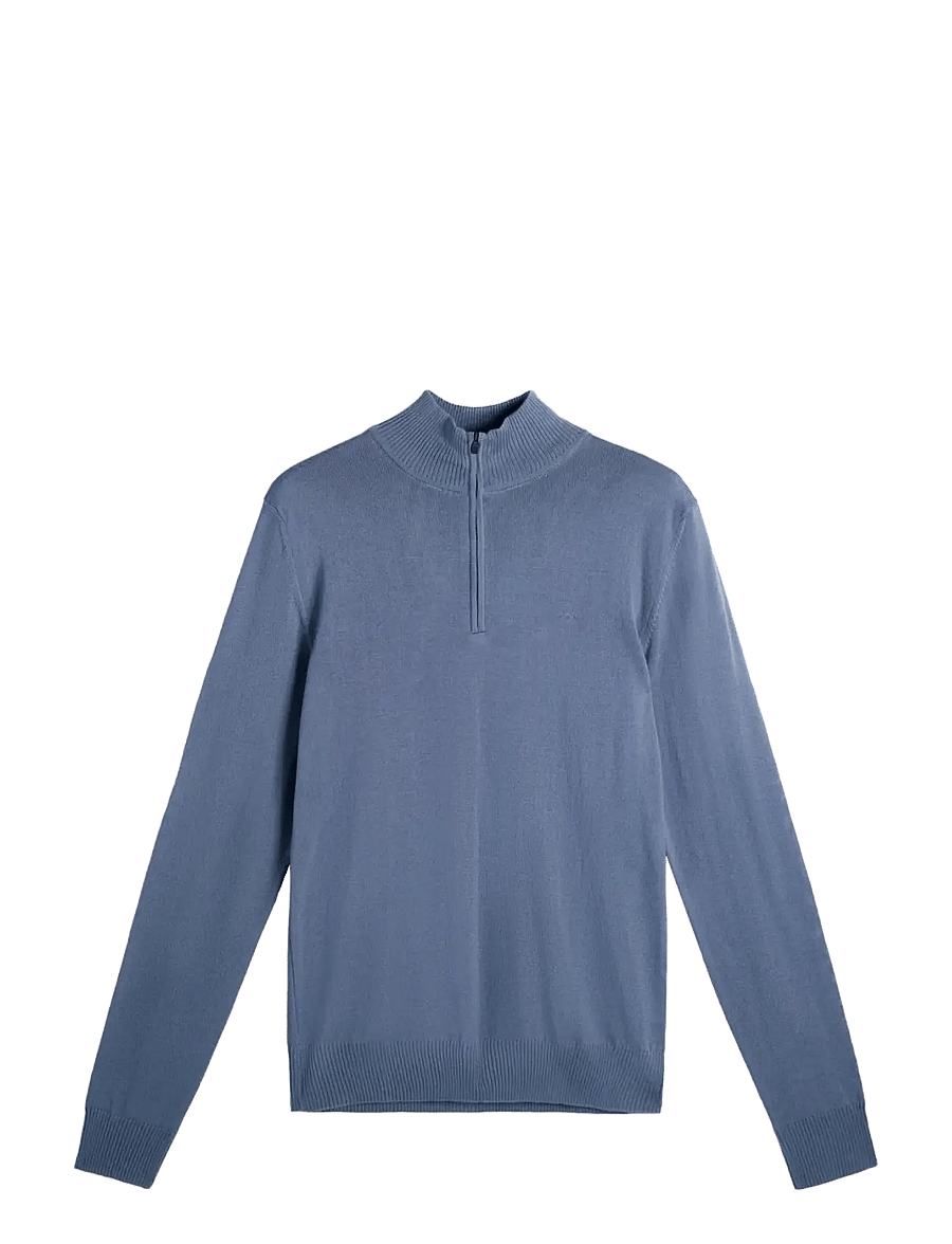 J. Lindeberg - M MERINO BLEND HALF ZIP - pullover mit halbem reißverschluss - vintage indigo - 0