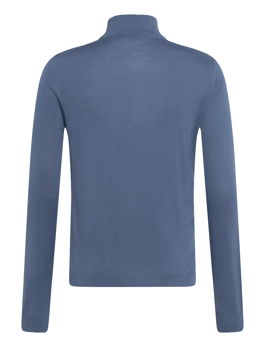 J. Lindeberg - M MERINO BLEND HALF ZIP - pullover mit halbem reißverschluss - vintage indigo - 1