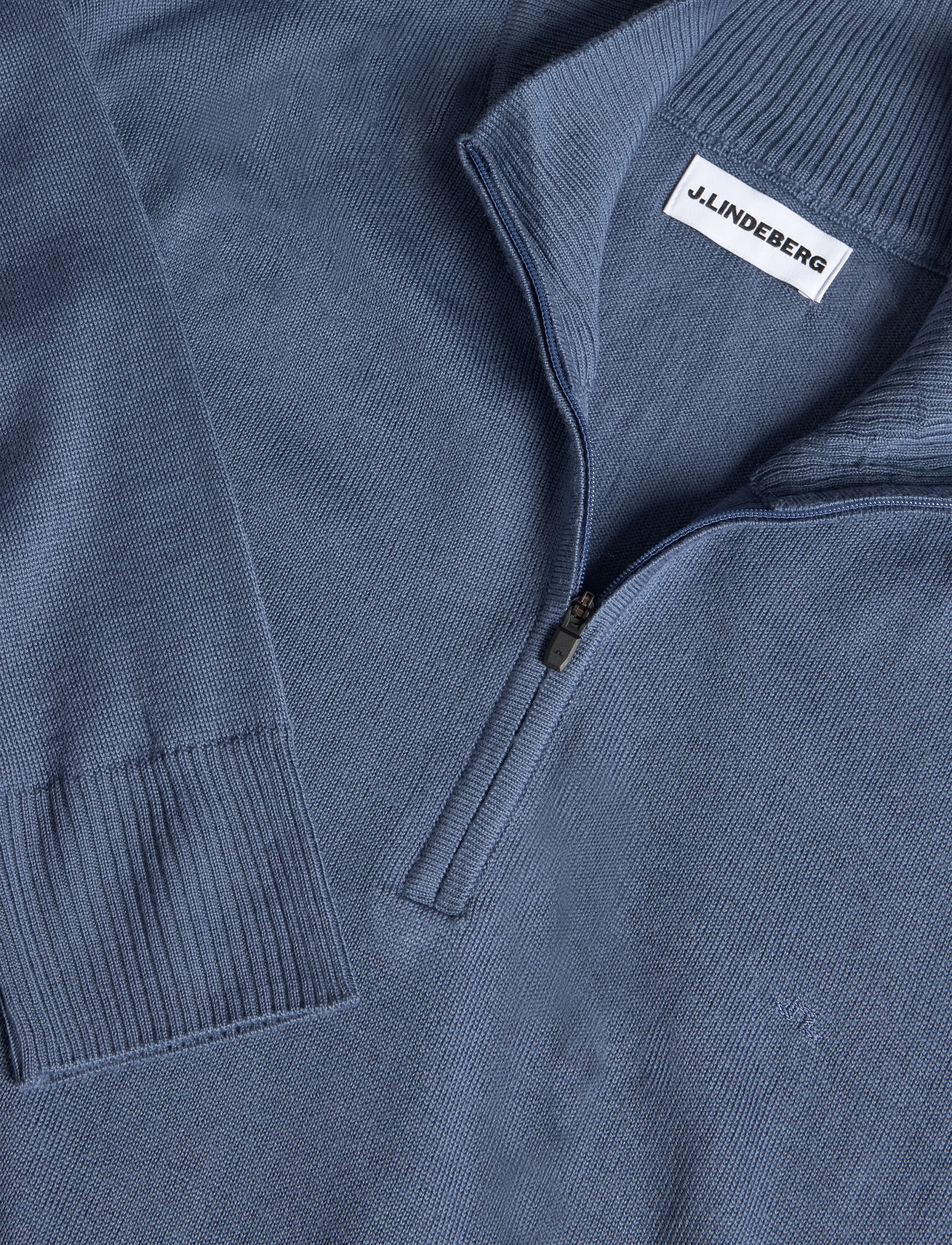 J. Lindeberg - M MERINO BLEND HALF ZIP - pullover mit halbem reißverschluss - vintage indigo - 2
