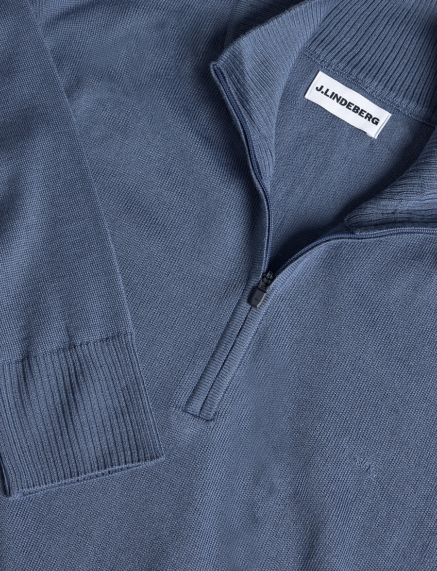 J. Lindeberg - M MERINO BLEND HALF ZIP - pullover mit halbem reißverschluss - vintage indigo - 2