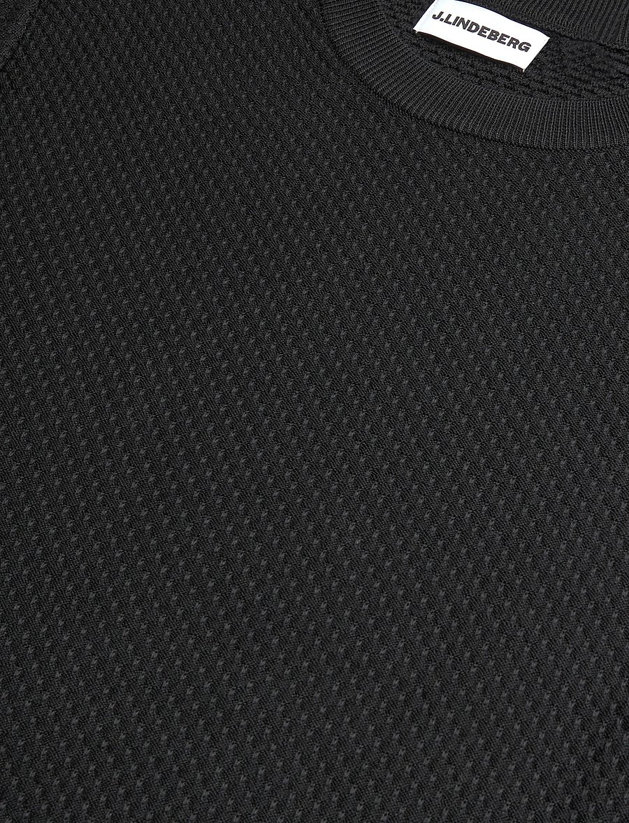 J. Lindeberg - M COTTON STRUCTURE SWEATER - rund hals - black - 2
