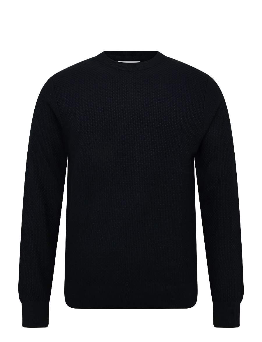 J. Lindeberg - M COTTON STRUCTURE SWEATER - rund hals - jl navy - 0