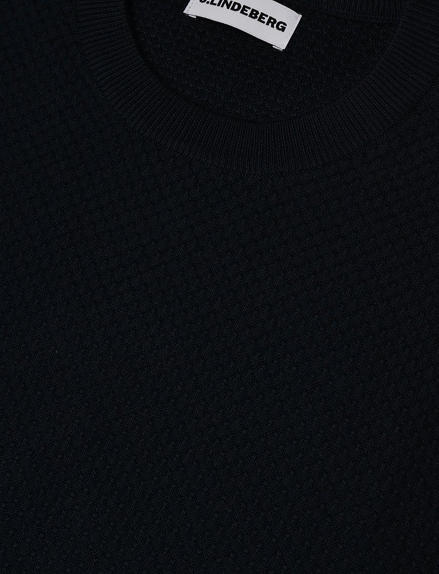 J. Lindeberg - M COTTON STRUCTURE SWEATER - rund hals - jl navy - 2